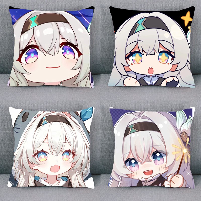 崩坏星穹铁道流萤卡通小学生午睡枕头客厅沙发装饰靠枕腰靠大抱枕
