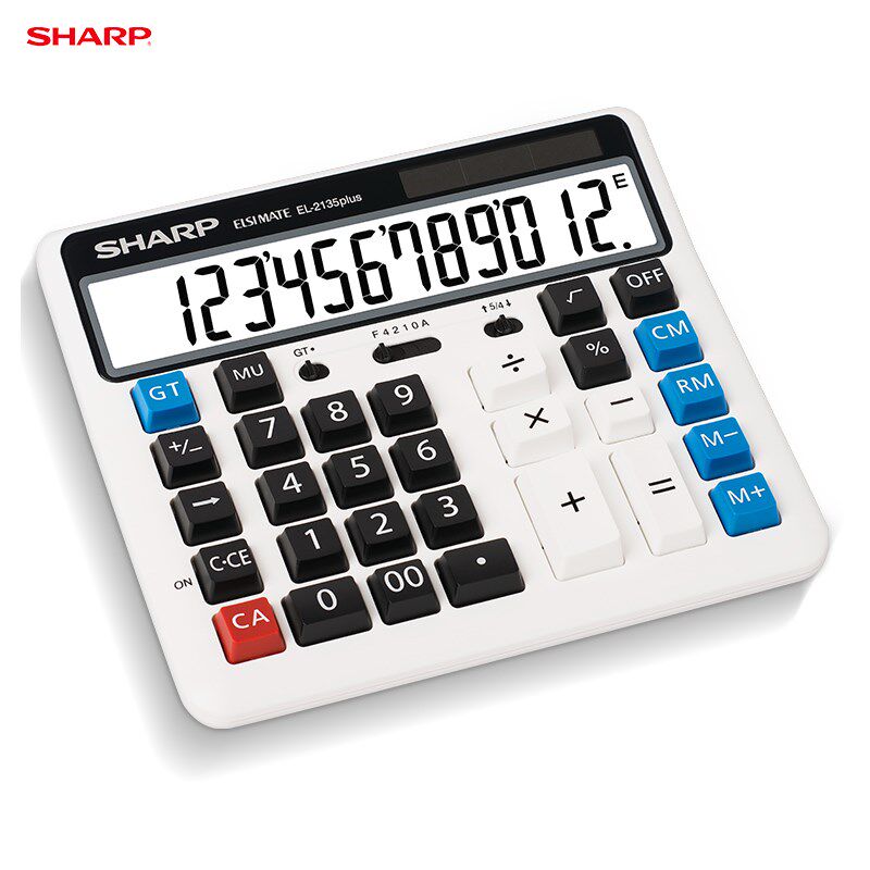 夏普E LU银行会计财务计算器电脑按键大号办公家用多功能