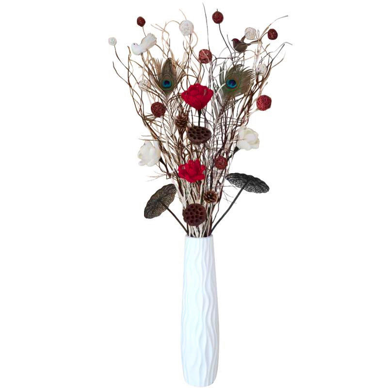 龙柳干枝树枝装饰干花客厅落地假花隔断橱窗插花新房摆设花艺