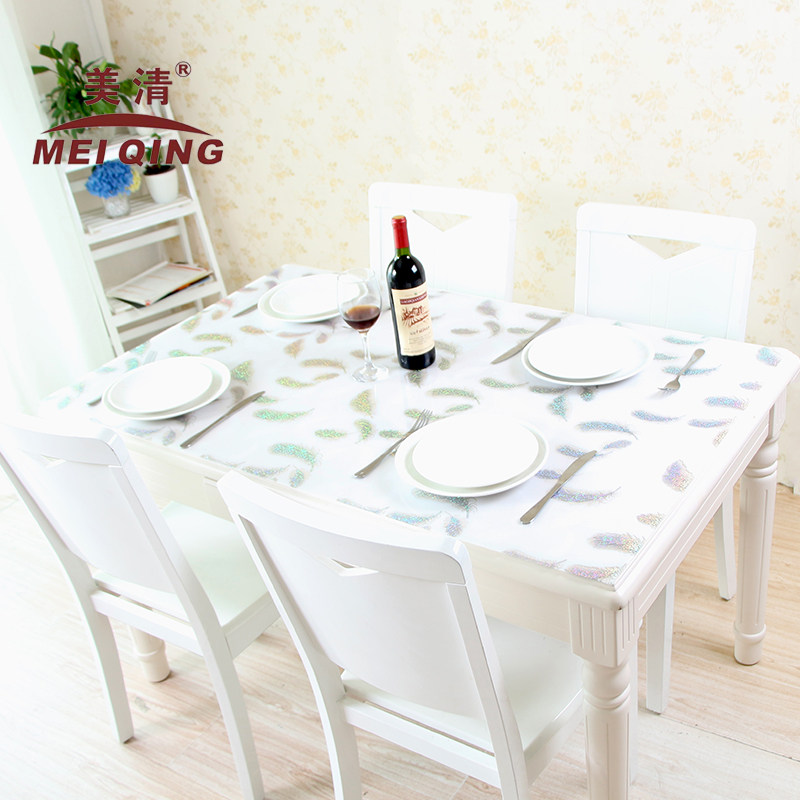 水晶板欧式茶几软玻璃塑料餐桌垫台布彩色印防水防烫
