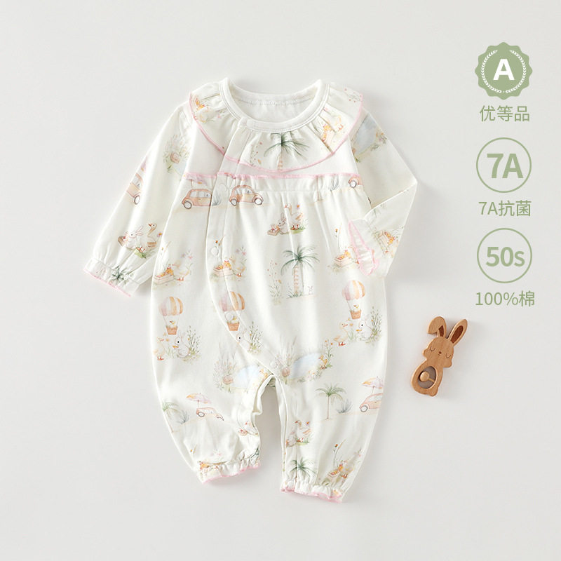 鹿呗呗婴儿衣服服春秋季连体衣图片