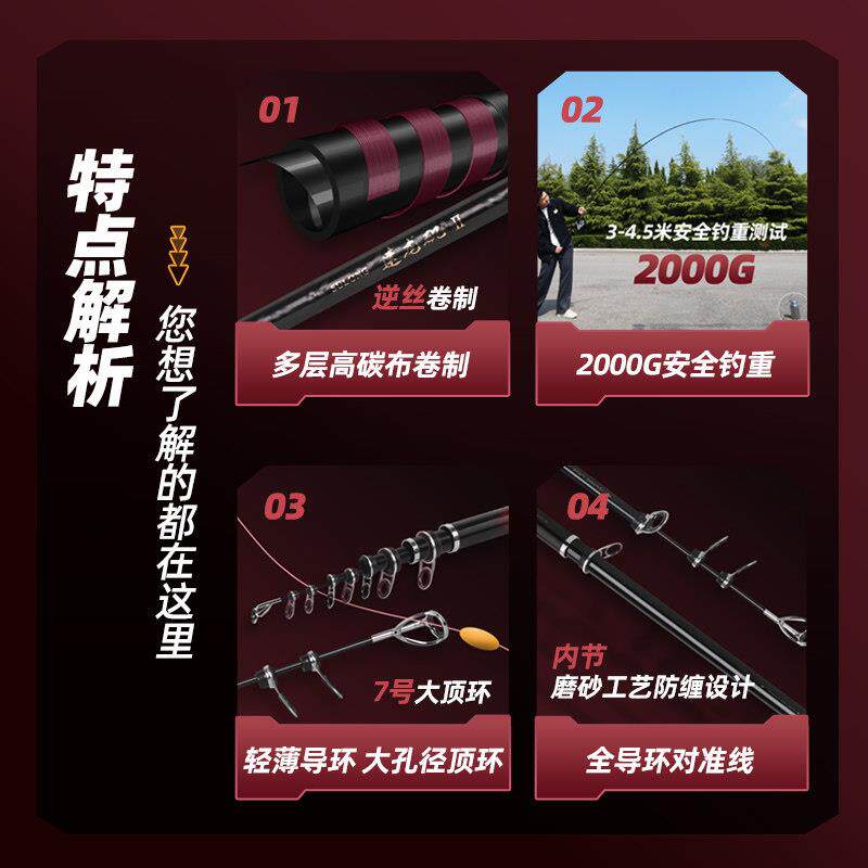速龙代矶二手滑漂矶竿远投碳素超轻超硬海两钓用20260110竿长节矶