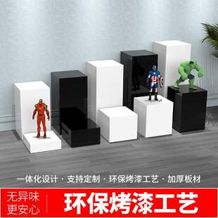 定制木质烤漆方形展示台高档橱窗展示柜商业展览会模特客厅展示柜