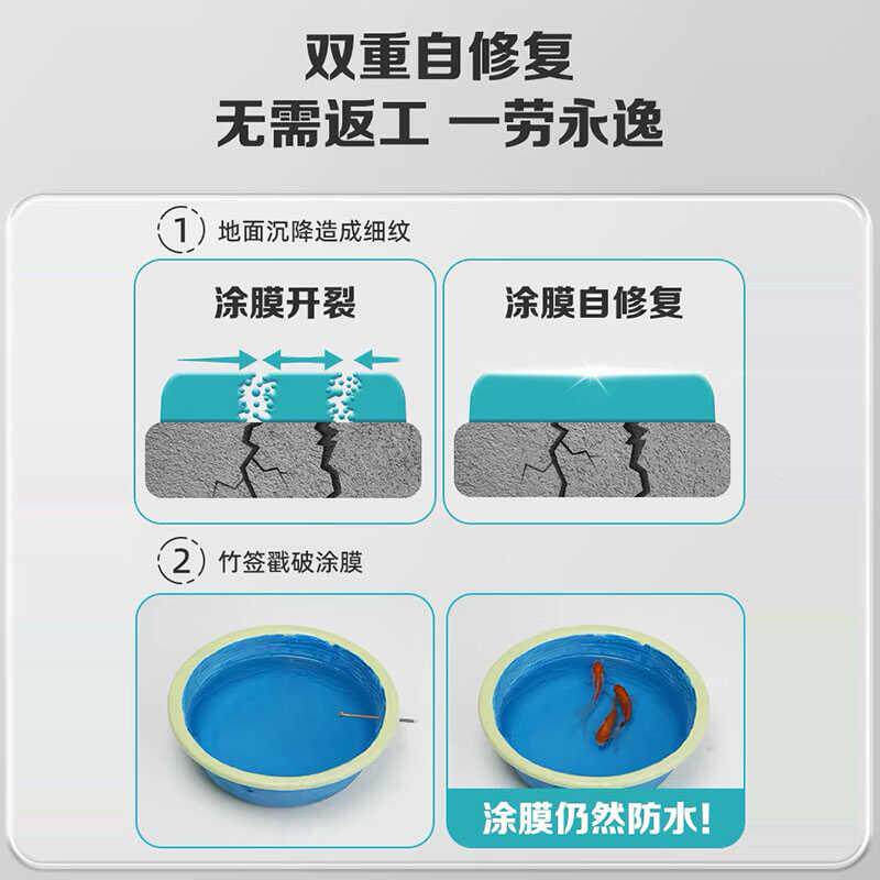 棵树防水涂面料室内卫生/间厨房墙地面补漏防漏三料材堵漏王防水