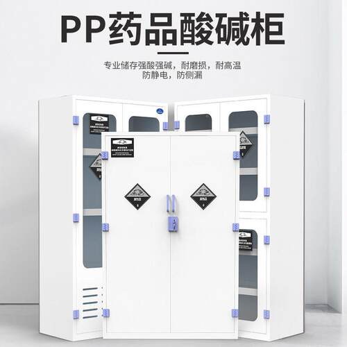 P锁P酸柜实验室化学药品安全柜耐防腐碱强酸强碱pp双蚀试剂储存柜