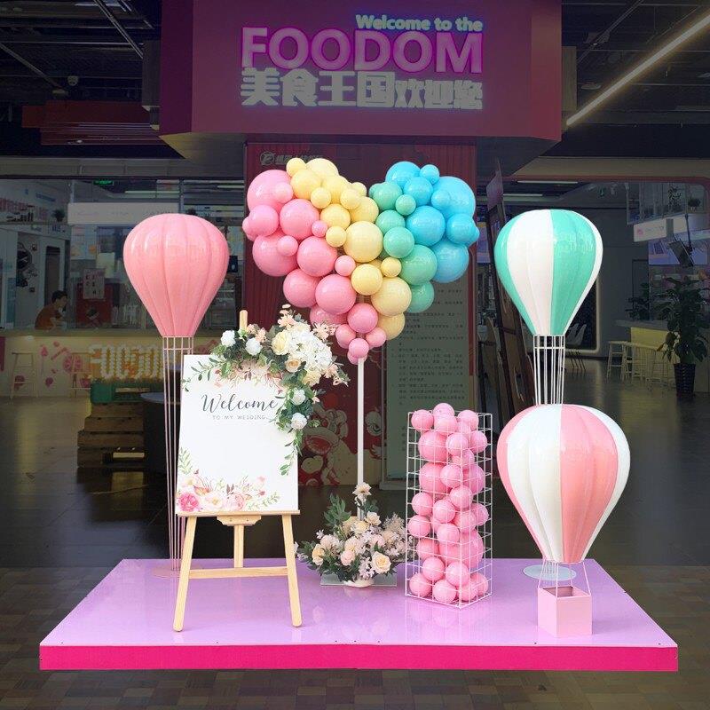 户外彷AFZ玻璃纤维真塑料热气球装开饰道具商场婚庆橱窗4店业S美