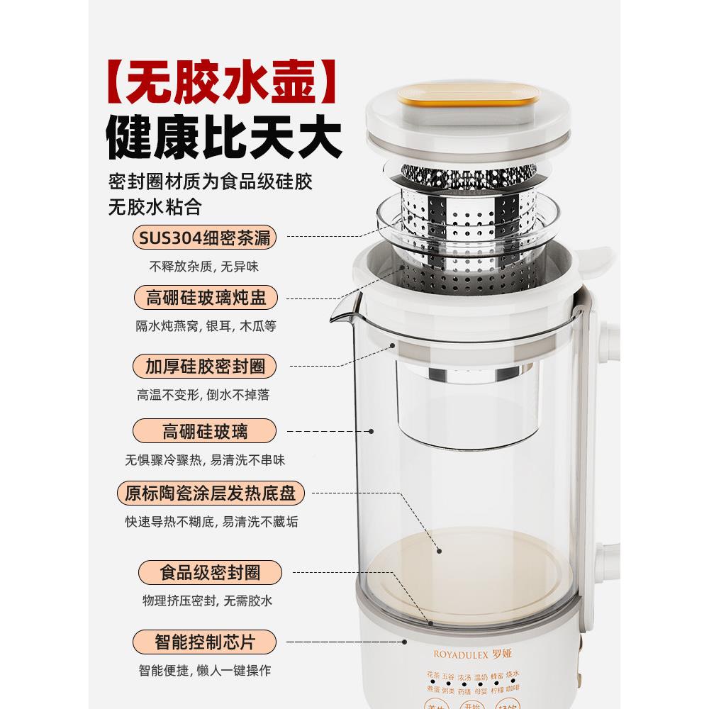罗娅养功生壶办公养小型385一人食室煮茶器花茶炖煮多能便携生杯