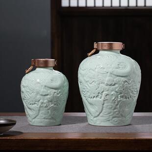 景德镇陶瓷酒瓶酒坛龙坛酒缸泡酒坛子酒杯白酒密封罐家用密封定制