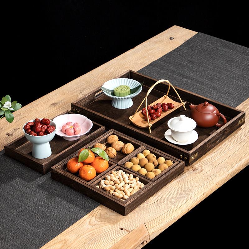 中式木质托 托盘分茶点盘心盘糕点盘零食小吃点干 IMQ干果围炉盘