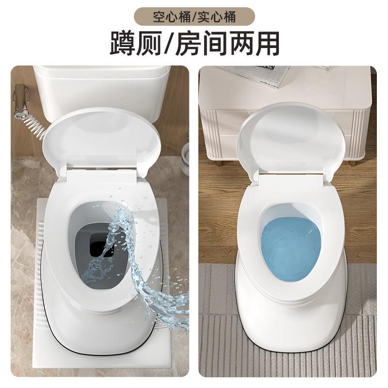 新拼接彷桶真防滑移马妇老人可携式厕凳坐便器改马桶专用动舒孕适