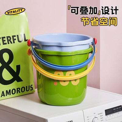 水桶脸盆装洗脸盆学生宿舍洗漱三件住校用品加厚桶带盆桶大