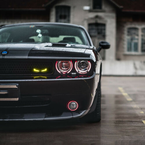 LED发光车标改装中网装饰灯恶魔眼TRD哈弗H车标贴K5朗逸思域CRV