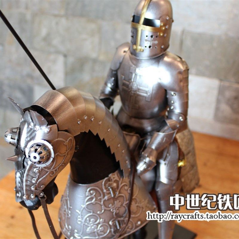 欧洲中世纪盔甲骑士欧式铁马复古武士酒吧网咖客厅电视柜摆设,家居饰品,装饰摆件,淘宝优惠券,粉丝福利购,淘宝优惠卷