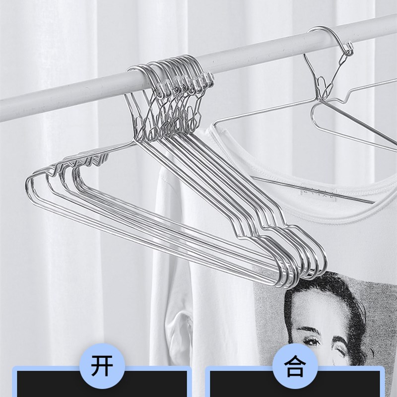 防风衣架不锈钢晾衣架固定卡扣室外高层防滑掉落吹走家用晒衣架子