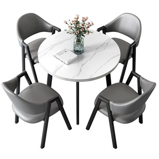 洽谈圆桌椅时尚家用餐桌办公休闲咖啡桌圆形桌会客接待桌