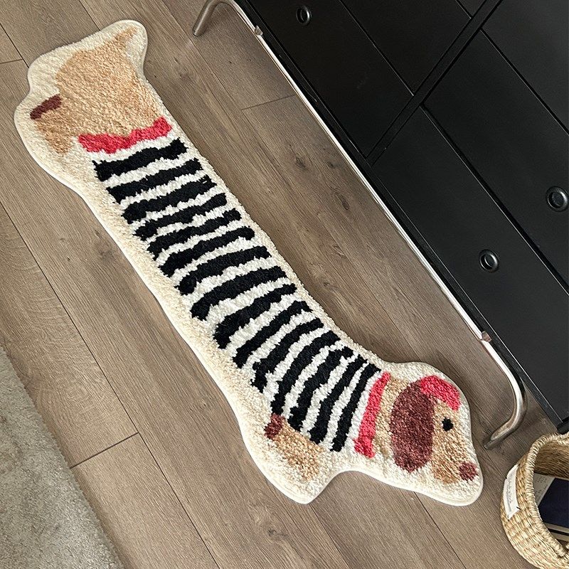 ilnWind寂风生活腊肠小狗簇绒地垫床边毯书房儿童房爱小地毯,居家布艺,床边毯,淘宝优惠券,粉丝福利购,淘宝优惠卷