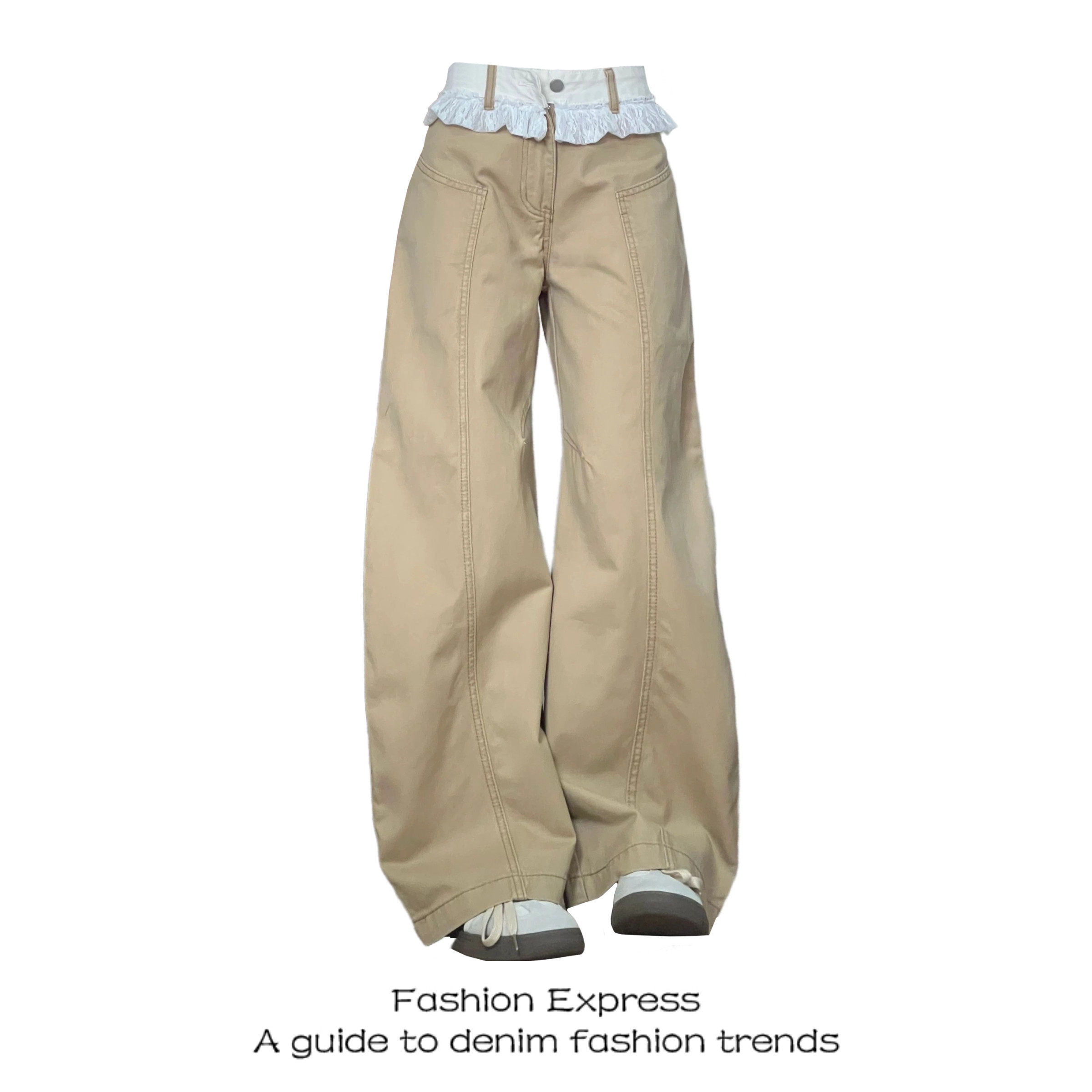 蕾丝花边裤子牛仔裤女夏