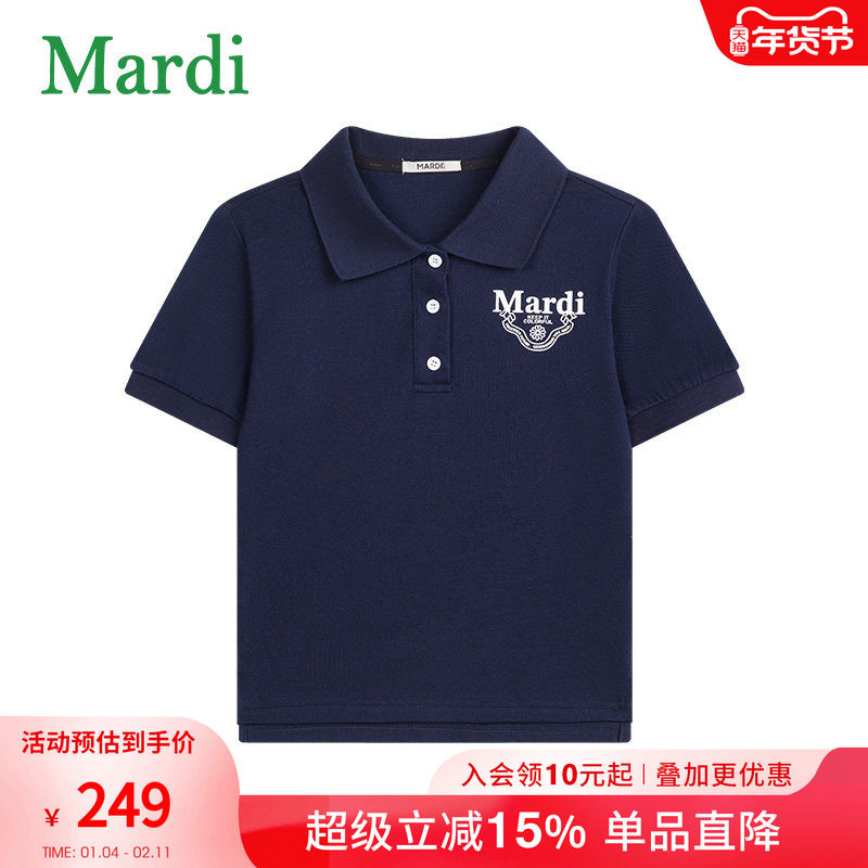 MARDI官方正品POLO衫小雏菊短袖T恤纯色翻领短袖修身女生夏季正肩,女装/女士精品,POLO衫,淘宝优惠券,粉丝福利购,淘宝优惠卷