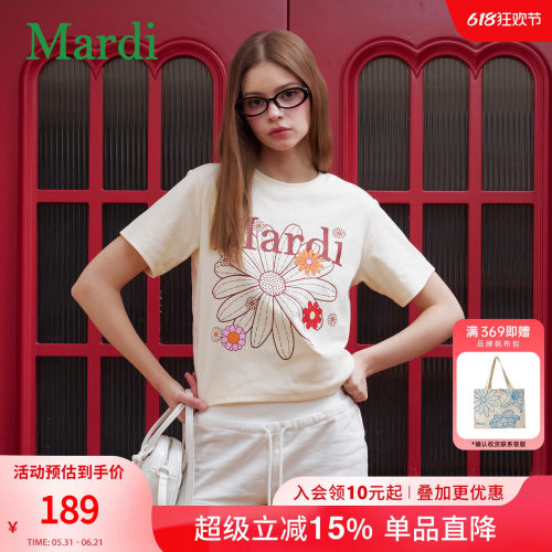 MARDI小雏菊短袖T恤宽松夏季
