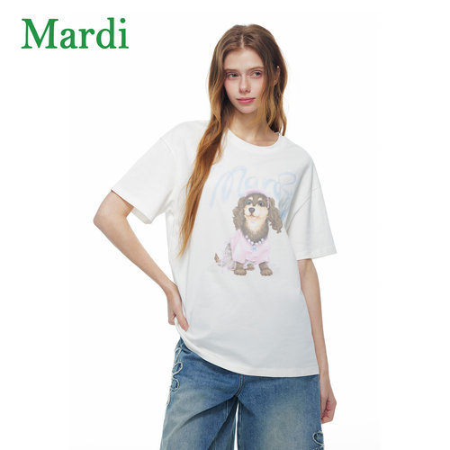 MARDI卡通印花宽松短袖T恤女