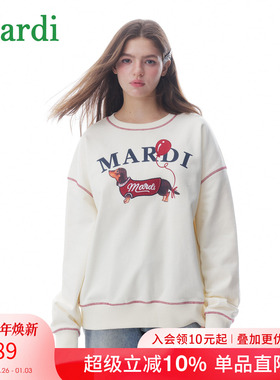 MARDI女装2025秋季新款女士圆领套头卫衣宽松休闲百搭上衣