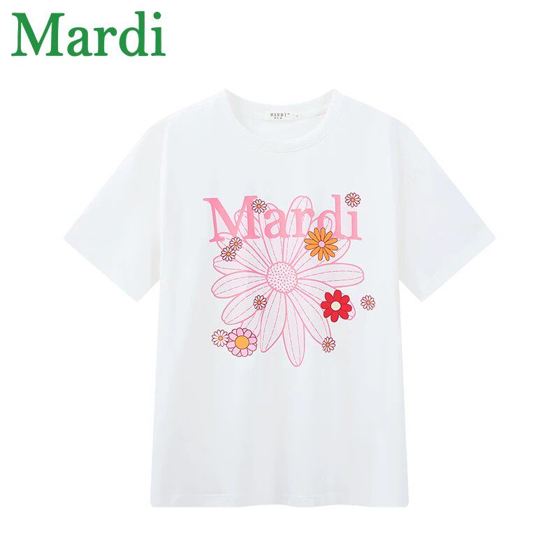 MARDI026夏季新款官方正品小雏菊多花字母短袖T恤宽松休闲上