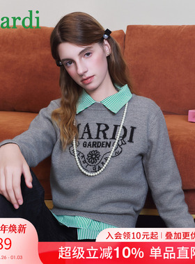 MARDI针织衫上衣秋冬新款女装休闲内搭套头显瘦长袖毛衣官方正品