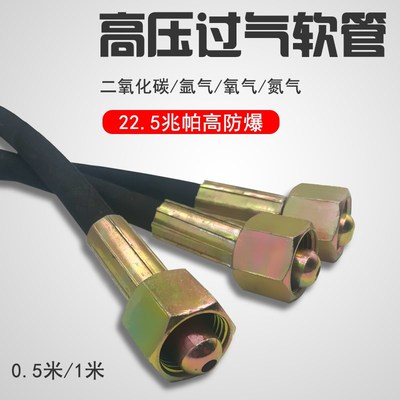 焊驰氩弧焊氩气瓶过气接头大瓶转小瓶充气管转接头高压软管充气管