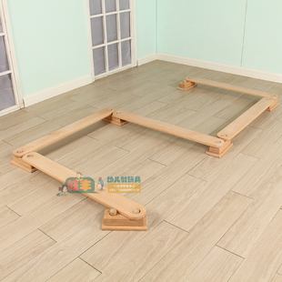 早教幼儿园十二合一独木桥过河桥平衡木感统训练器材平衡步道