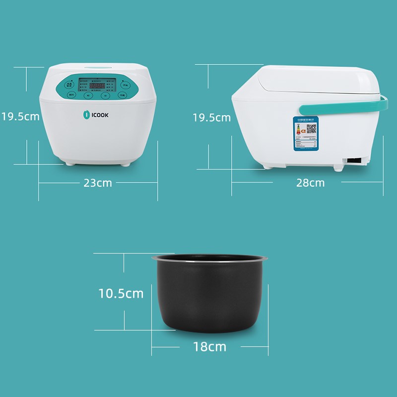 迷你电饭锅多功能家用2--人不粘锅电饭煲2升煲汤智能预约蒸饭锅