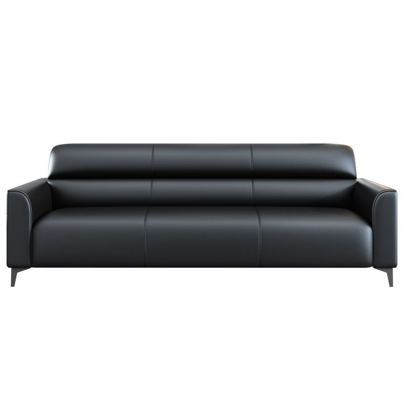 办公沙发现代会客接待三人位小户型办公室商务猫抓皮茶几