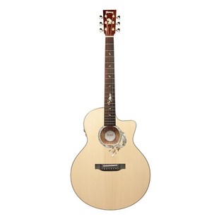 uon楚门黑羽9单板电箱民谣吉他寸加振电木两用初学者