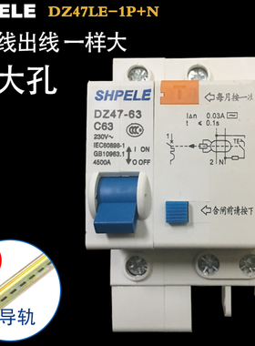 微断DZLE+N漏电关空气关带漏电保护器家用断路器漏保