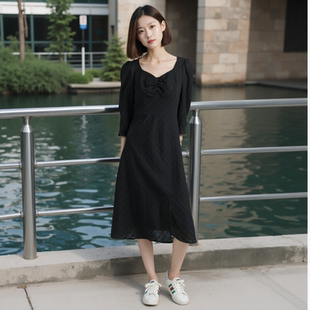 正品 春夏中长款 一线品牌 鸟撤柜女装 剪牌清仓L247 刺绣连衣裙