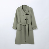 100羊毛女士大衣收腰呢大衣复古国风大衣L065 鸟撒柜清仓捡漏款