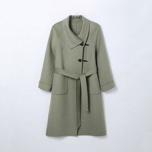 100羊毛女士大衣收腰呢大衣复古国风大衣L065 鸟撒柜清仓捡漏款