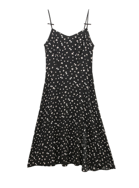 鸟家正品撤柜剪牌女装 满印两件套连衣裙A051