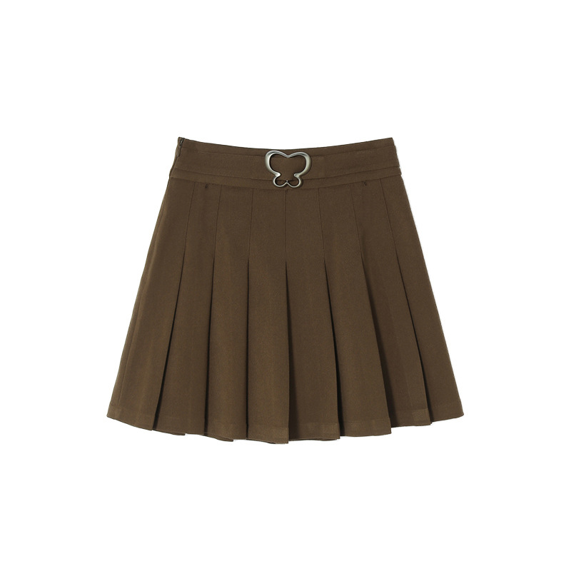 L617春夏秋甜美百褶半裙短裙 鸟撤柜女装 一线品牌 剪牌青仓