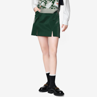 L658PU百搭短裙 剪牌青仓 鸟撤柜女装