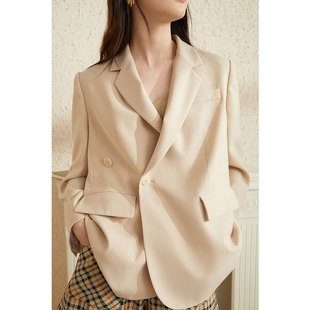 L100 单西单扣便西外套门襟设计感西装 鸟撒柜清仓款 休闲商端女式