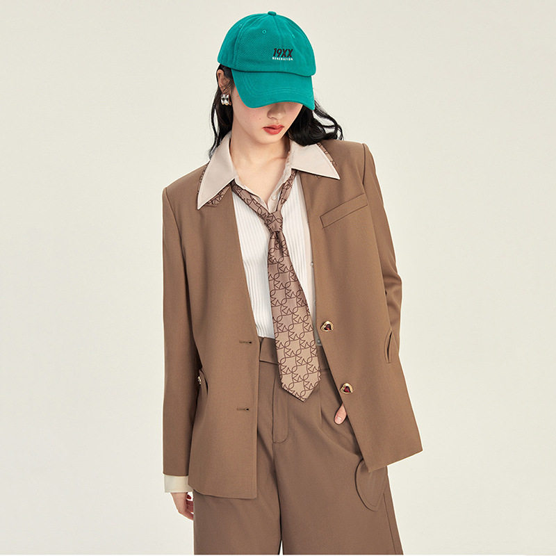 单西上衣外套便西设计感拼接西装