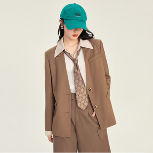 品牌撒柜清仓折扣女装 A738 休闲单西上衣外套便西设计感拼接西装