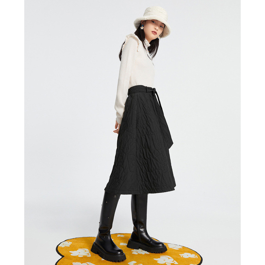 时尚气质提花半身裙鸟撤柜女装