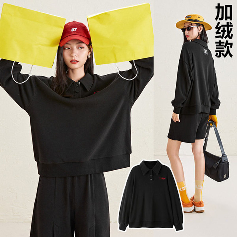 POLO领刺绣卫衣A329   品牌撒柜清仓女装鸟家正品折扣