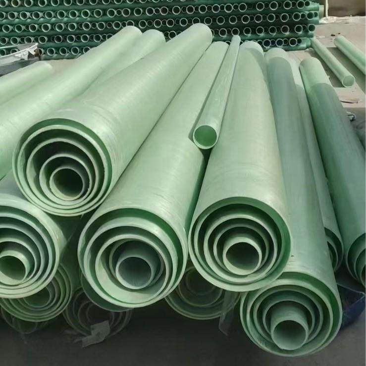 玻璃钢缠绕式夹砂管道地埋式大口径排污管道化工厂通风除臭管道