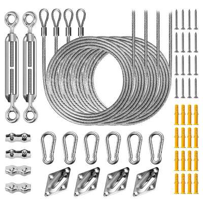 遮阳帆配件 三角四角形遮阳网304不锈钢菱形门扣弹簧钩钢丝绳套件
