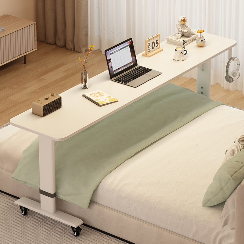 跨床桌懒人可移动升降床上桌学习桌家用卧室床边小桌子床尾长条桌