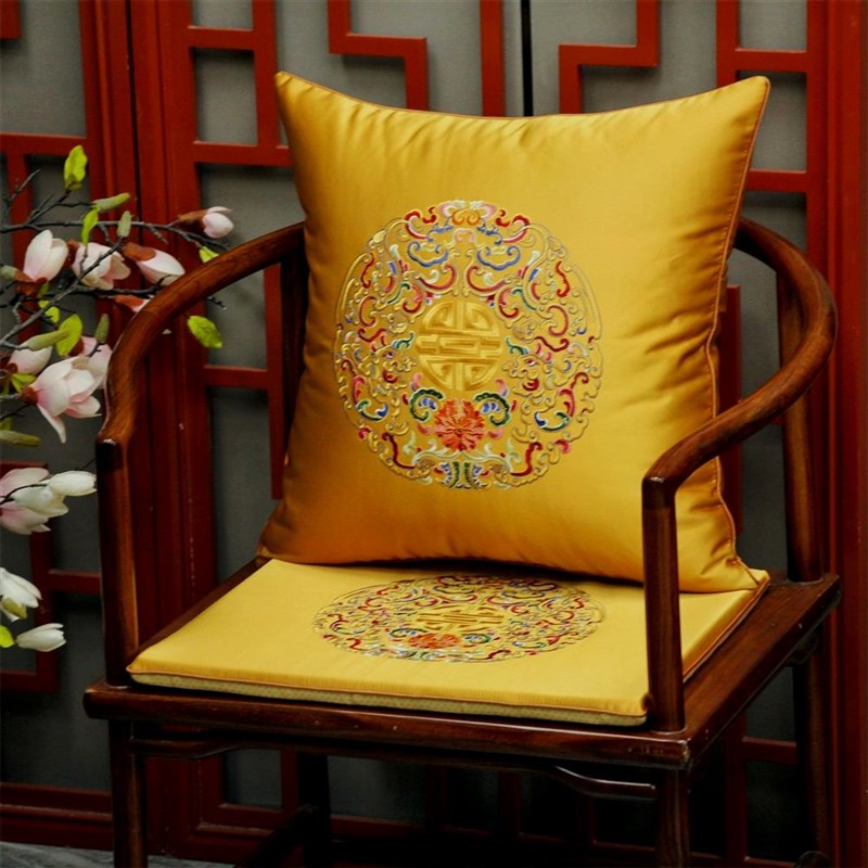 中式仿古红木沙发坐垫复古复古椅子坐垫餐椅圈椅太师椅防滑茶座垫