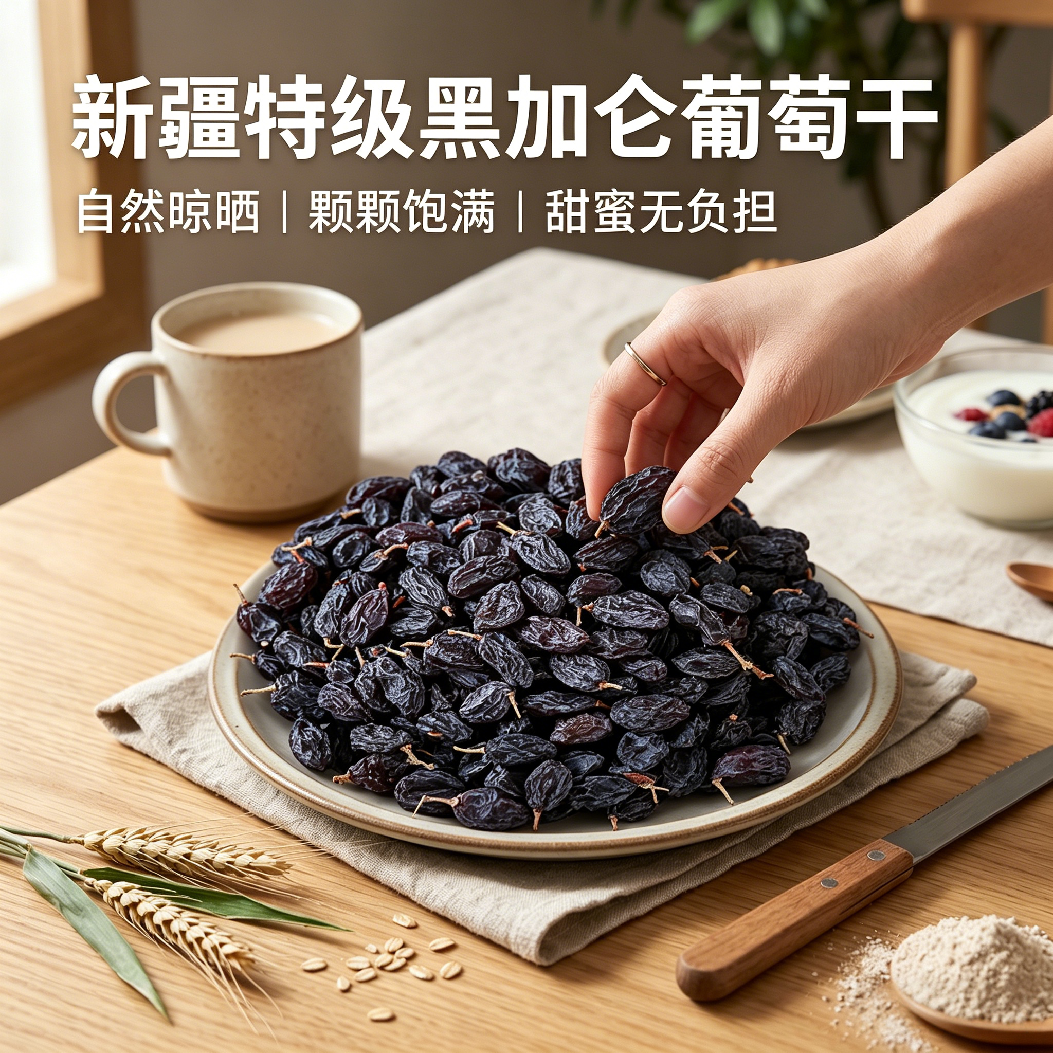农科院黑加仑葡萄干黑葡萄干新疆特产吐鲁番提子零食免洗原味风干
