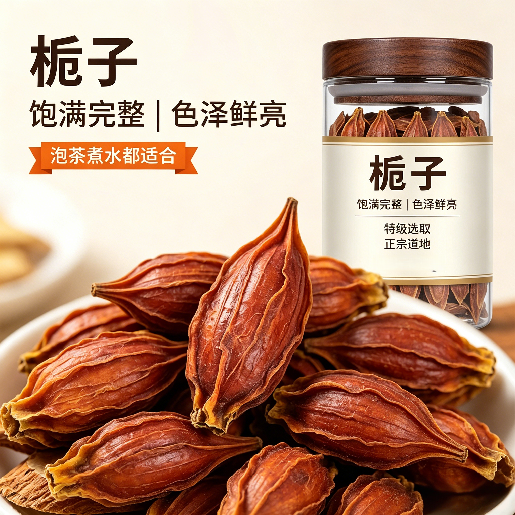 栀子果泡水喝山栀子红黄栀子茶
